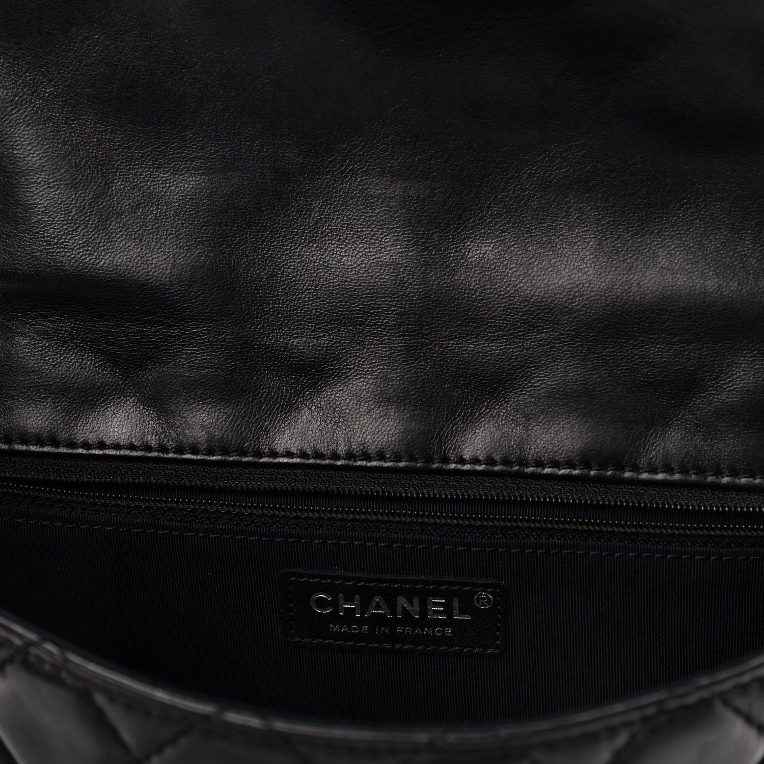 Chanel Lambskin Quilted Medium Roll Reissue Clutch Black 8 of 10