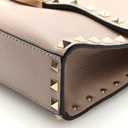Valentino Garavani Pebbled Calfskin Medium Rockstud Flip Lock Crossbody Bag Poudre 8 of 8
