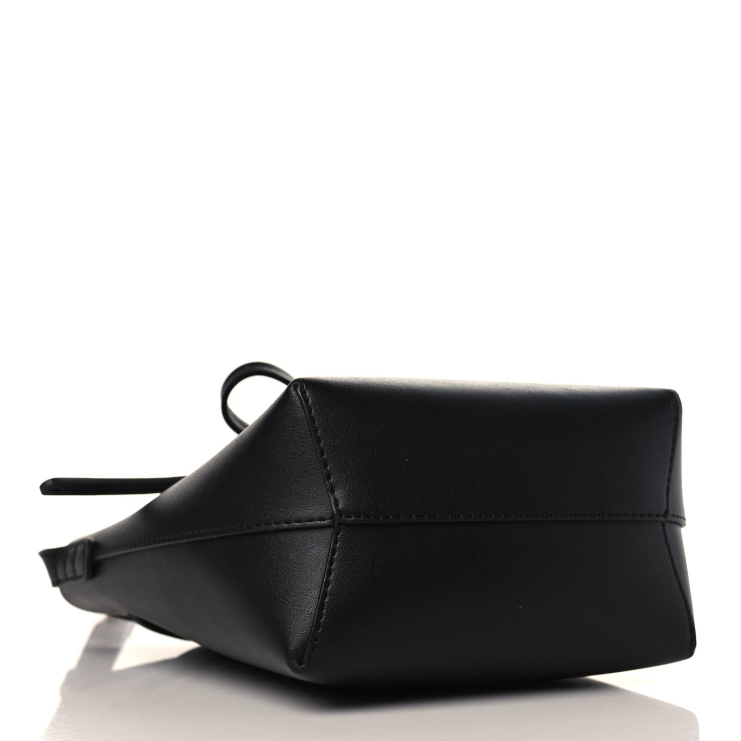 Vegetable Tanned Calfskin Mini Mini Bucket Bag Black Ballerina