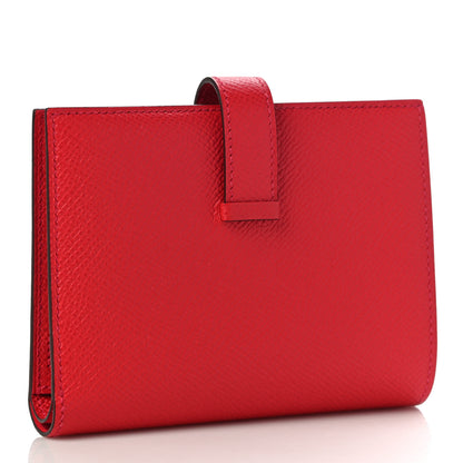Hermes Epsom Bearn Compact Wallet Rouge Tomate 3 of 9