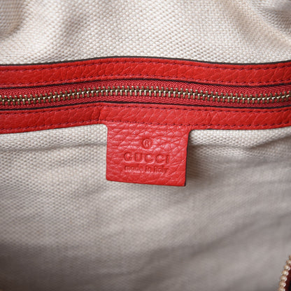 Gucci Pebbled Calfskin Medium Soho Boston Red 6 of 12