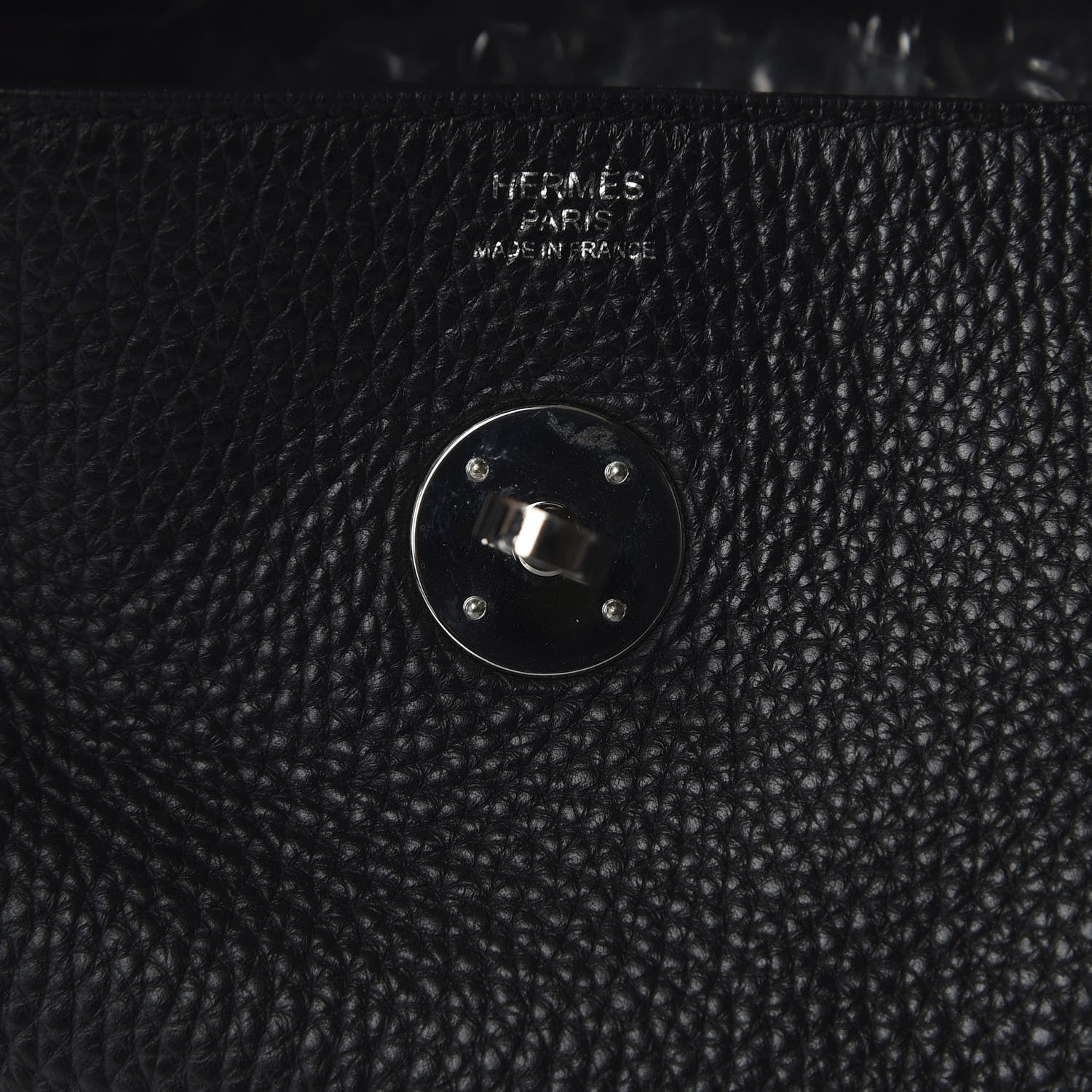 Hermes Taurillon Clemence Lindy 30 Black 8 of 10