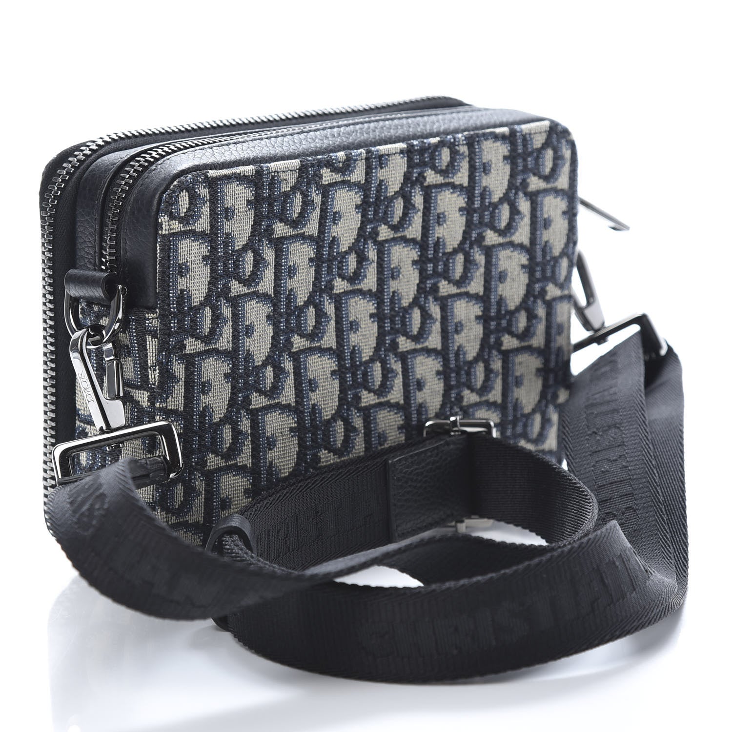 Christian Dior Oblique Pouch Navy Blue 3 of 12