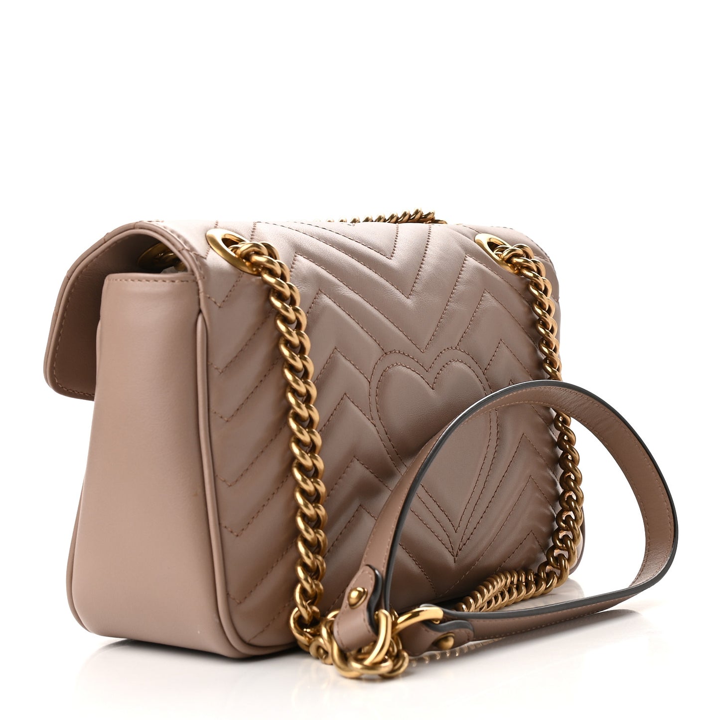 Calfskin Matelasse Small GG Marmont Shoulder Bag Porcelain Rose