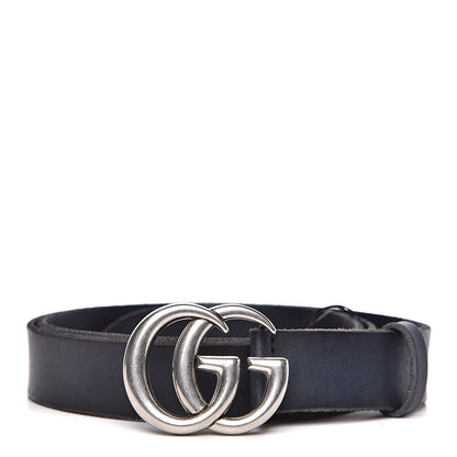 Gucci Cuoio Toscano Nickel Double G 30mm Belt 100 40 Blue 1 of 5