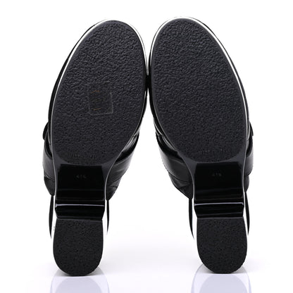 Chanel Lambskin Quilted CC Turn Lock Clogs 41.5 Black 5 of 8