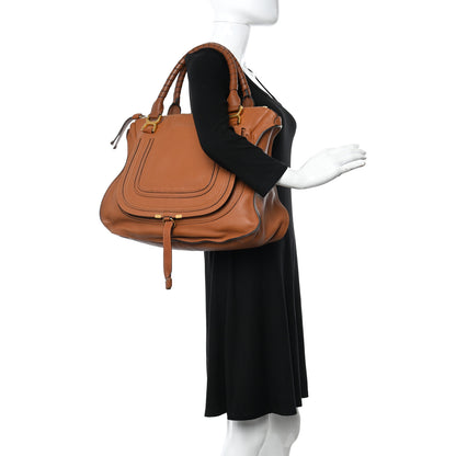Chloe Calfskin Large Marcie Satchel Tan 2 of 18