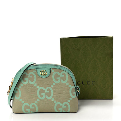 Gucci Monogram Jumbo GG Textured Dollar Calfskin Small Ophidia Dome Shoulder Bag Beige Pepperlight Mint 11 of 11