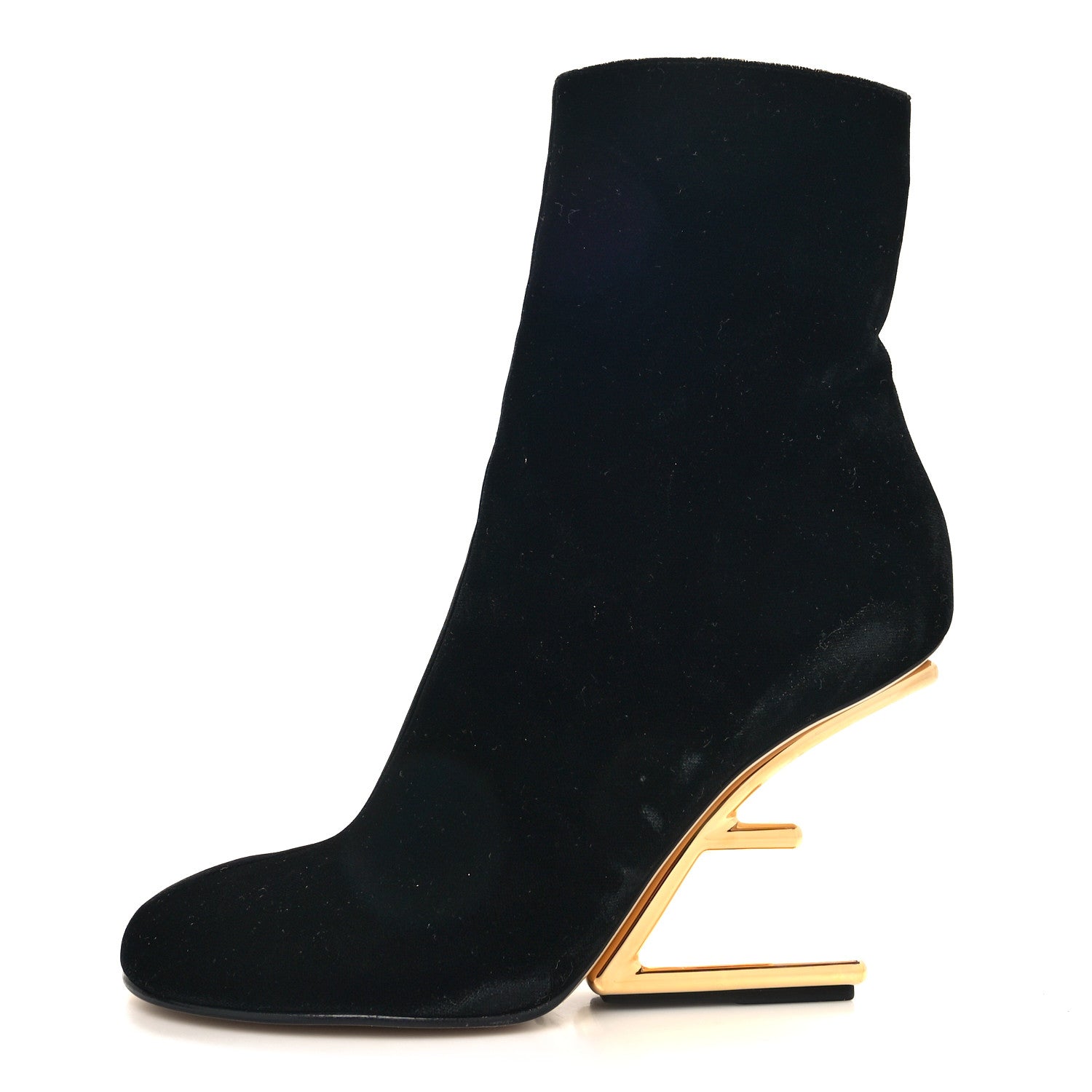 Fendi Velvet Fendi First 95mm Ankle Boots 39 Black 1 of 7