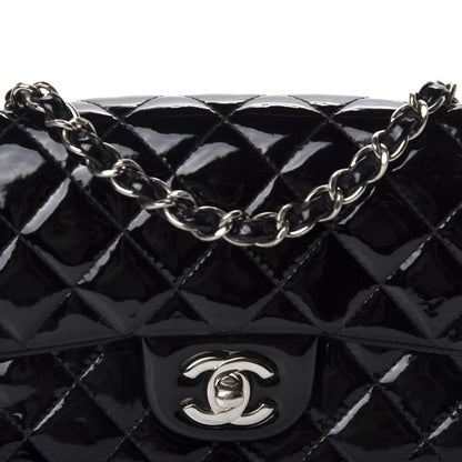 Chanel Patent Calfskin Quilted Mini Rectangular Flap Black 11 of 11