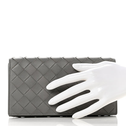 Bottega Veneta Nappa Intrecciato Flap Wallet Grey 2 of 7