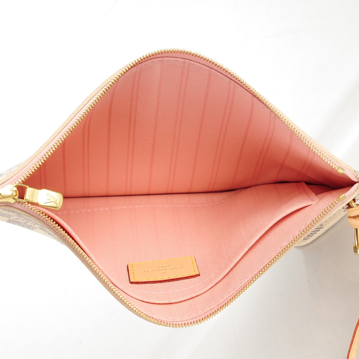 Louis Vuitton Damier Azur Neverfull MM GM Pochette Rose Ballerine 5 of 7