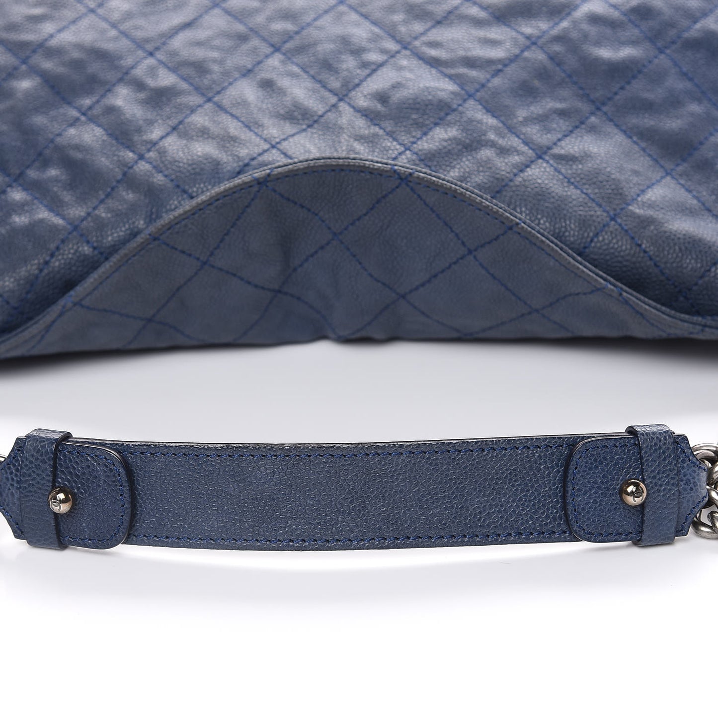 Caviar Quilted Simply CC Hobo Blue