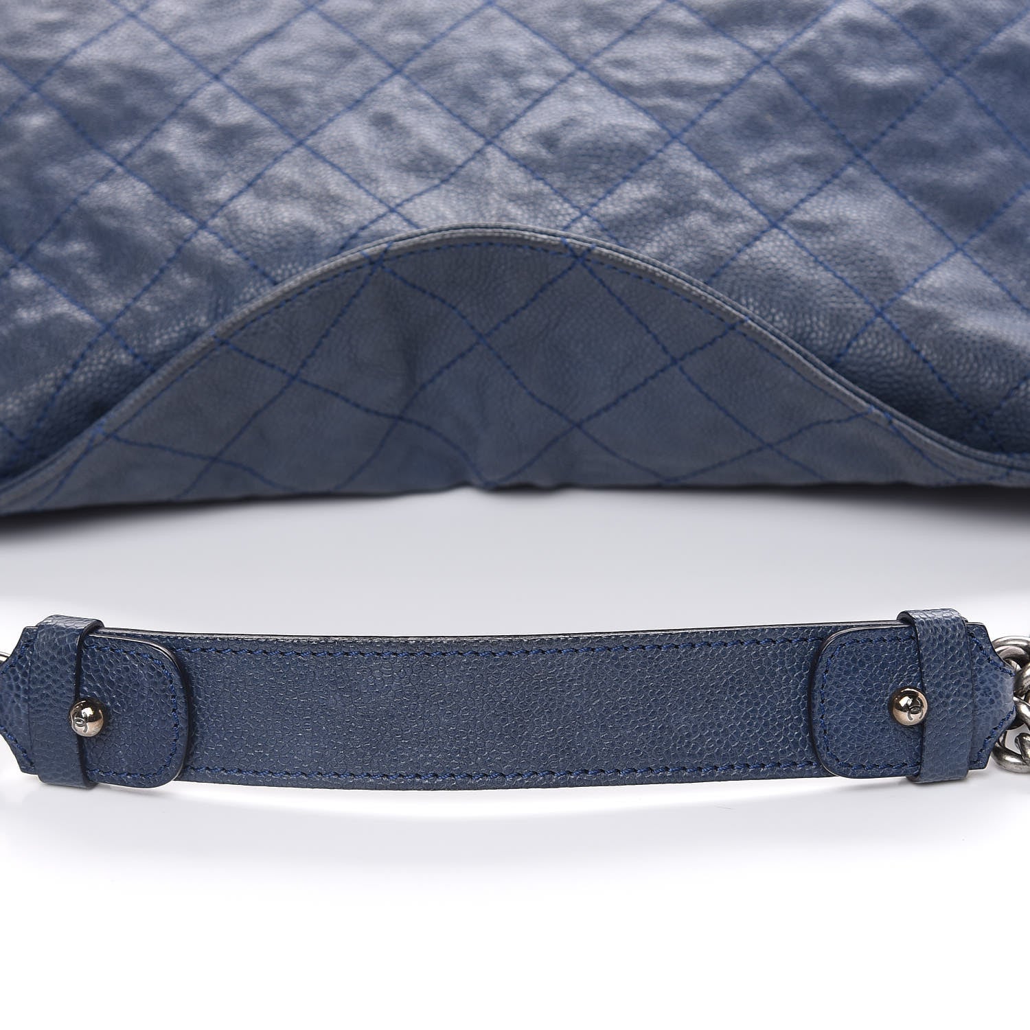 Chanel Caviar Quilted Simply CC Hobo Blue 11 of 18