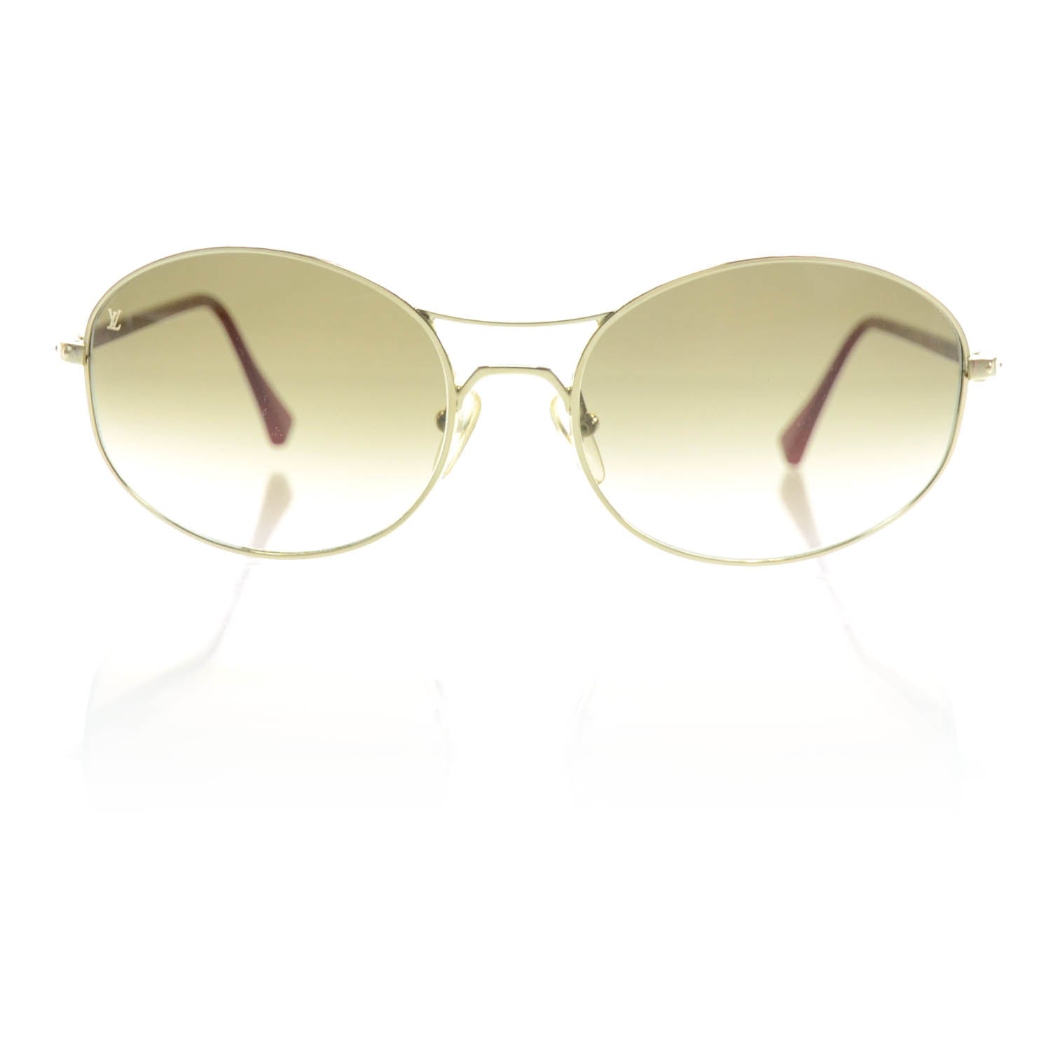 Louis Vuitton Conspiration Aviator Sunglasses Z0081U Gold 2 of 8
