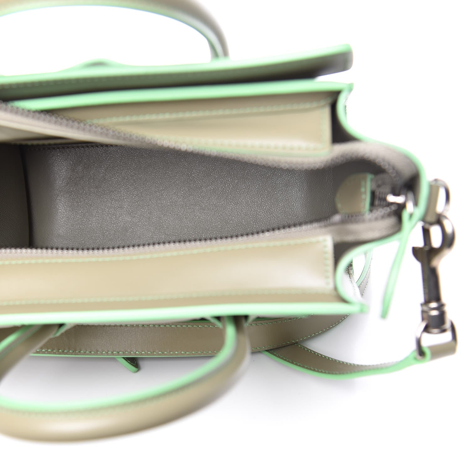Celine Satin Calfskin Nano Debossed Luggage Light Khaki 7 of 11