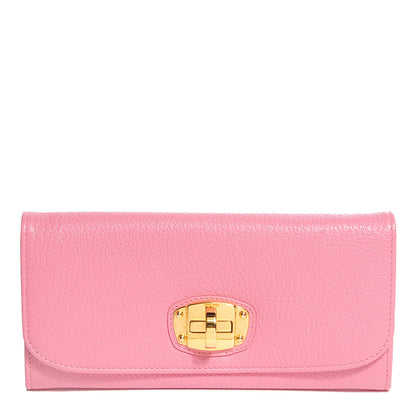 Miu Miu Goatskin Madras Twist Wallet Rosa 1 of 9