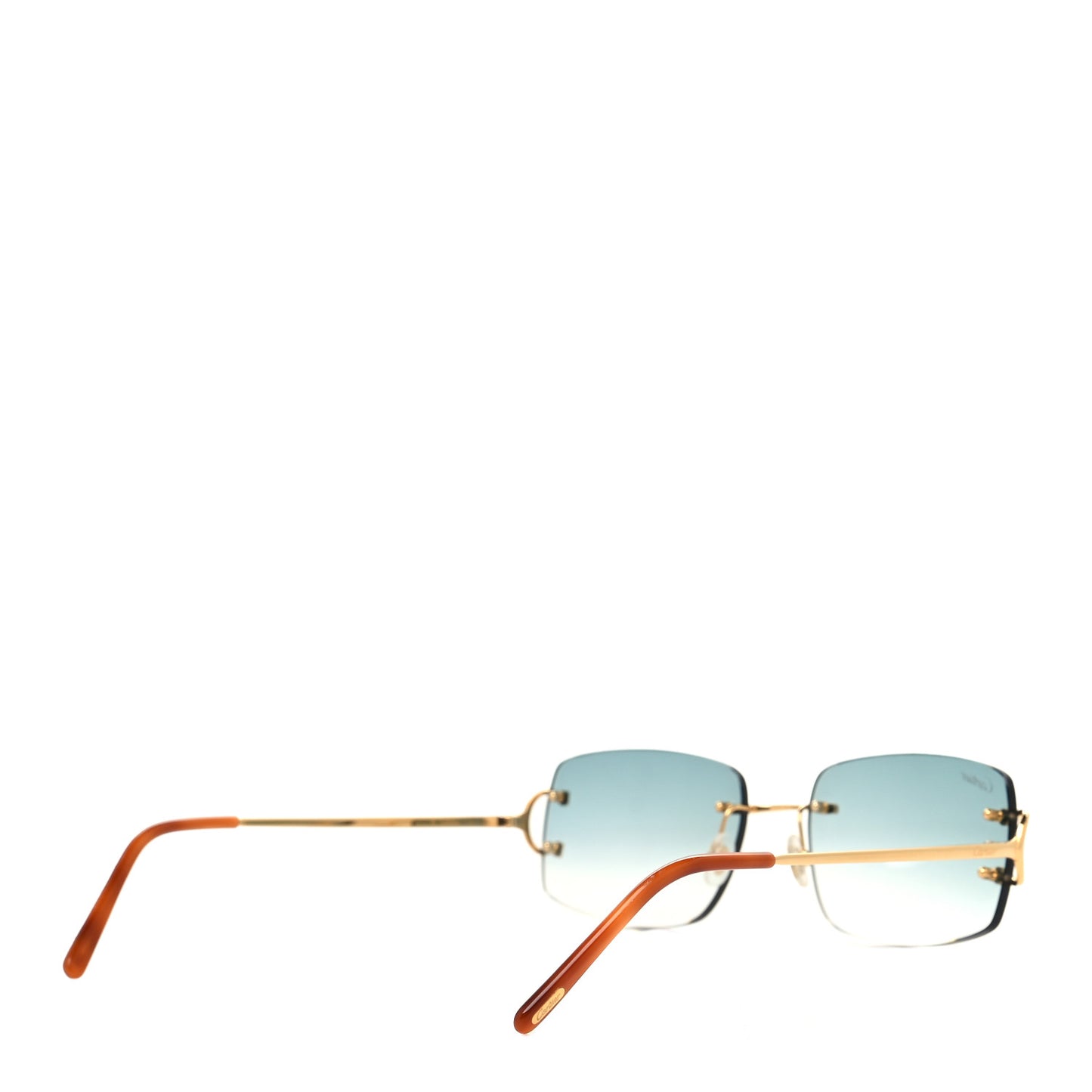 Metal C Decor 140 Square Sunglasses Gold Blue