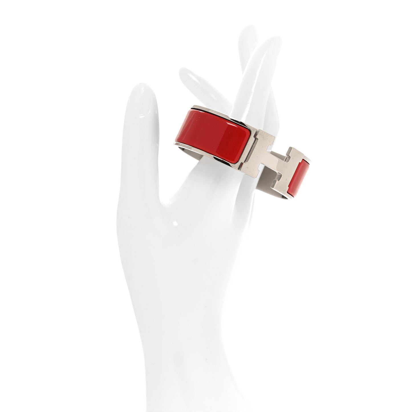 Enamel Wide Clic Clac H Bracelet PM Red