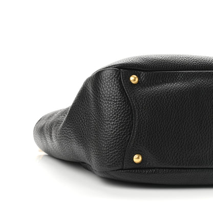 Prada Vitello Daino Side Pocket Hobo Black 8 of 10