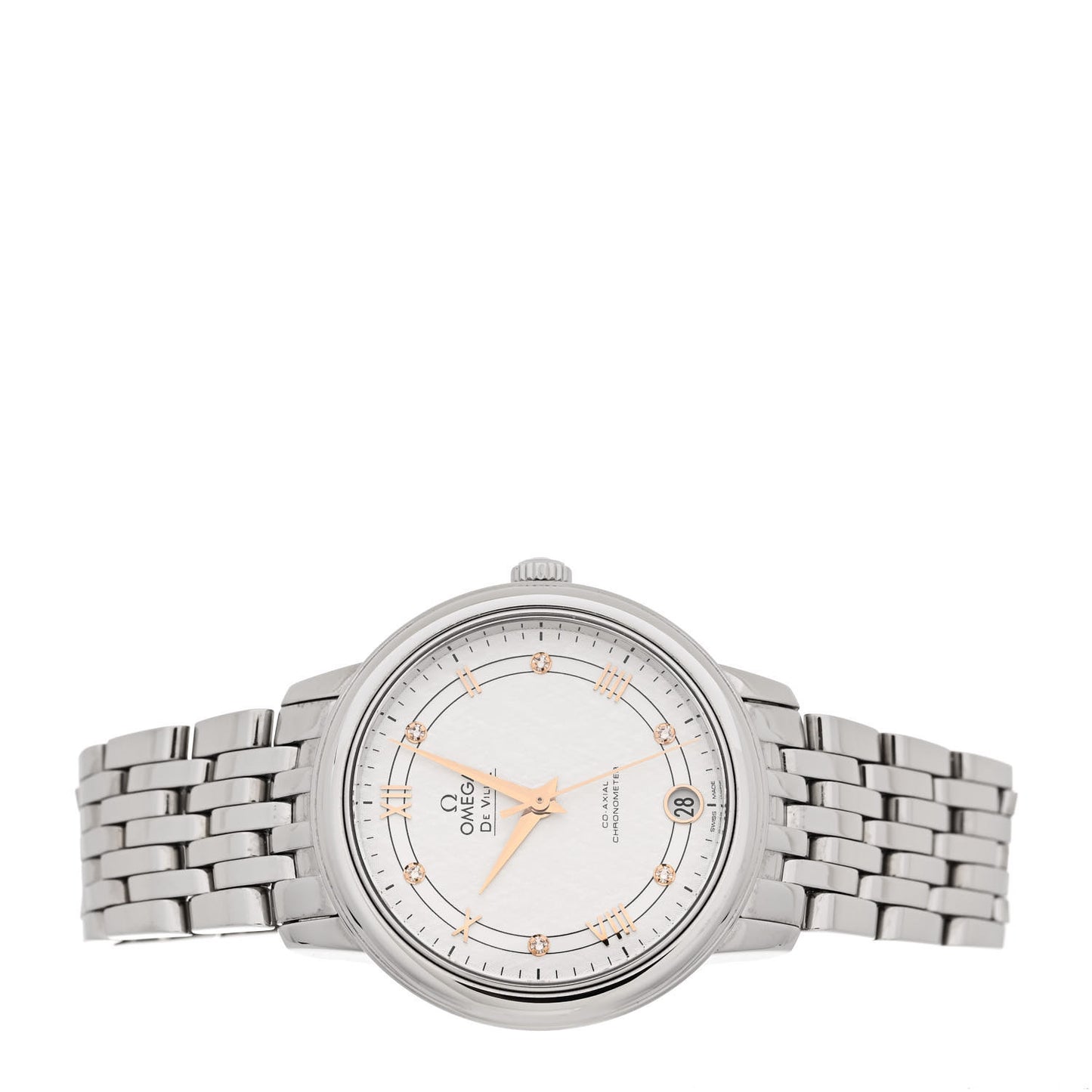Stainless Steel Diamond 33mm De Ville Prestige Automatic Watch 424.10.33.20.52.001