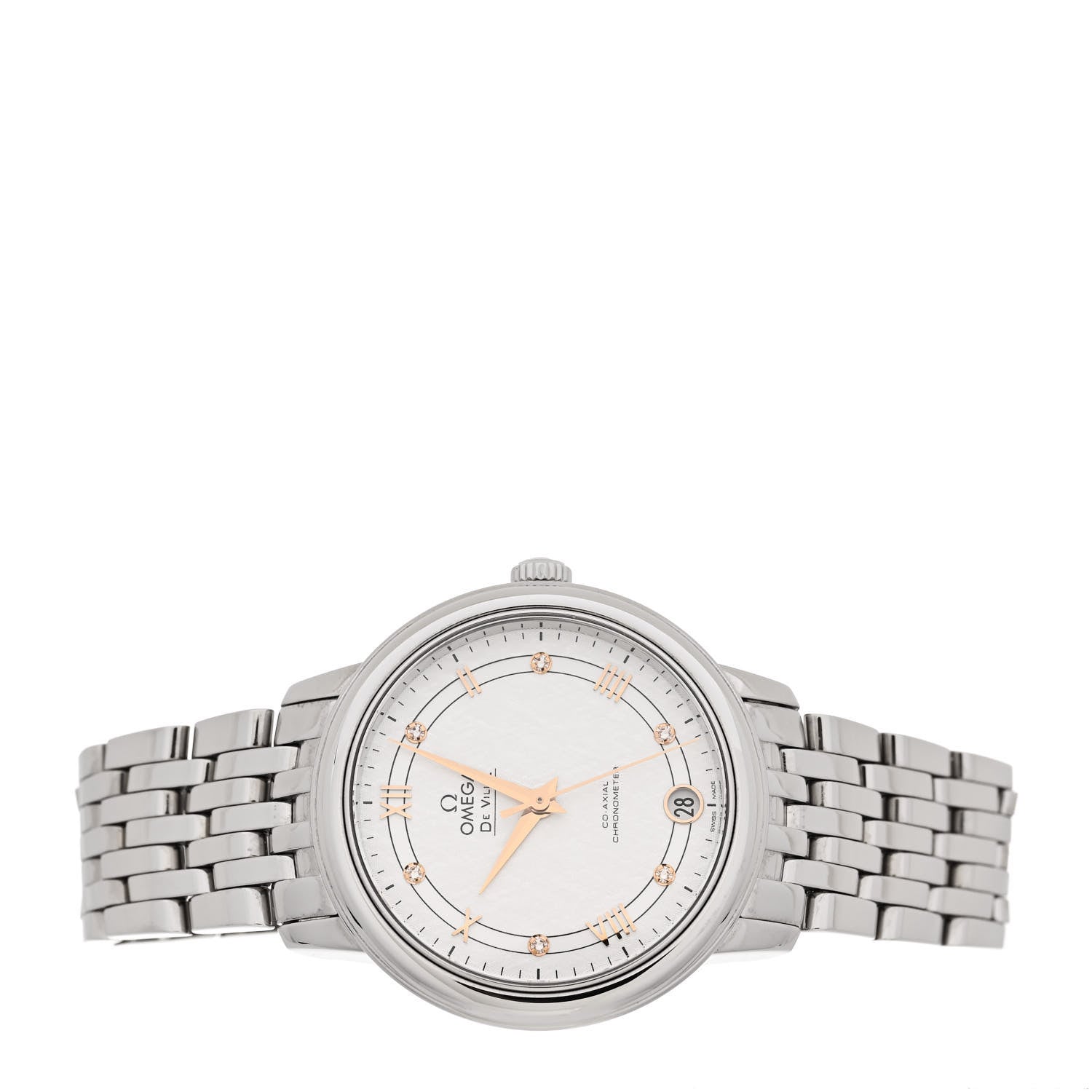 Omega Stainless Steel Diamond 33mm De Ville Prestige Automatic Watch 424.10.33.20.52.001 2 of 5