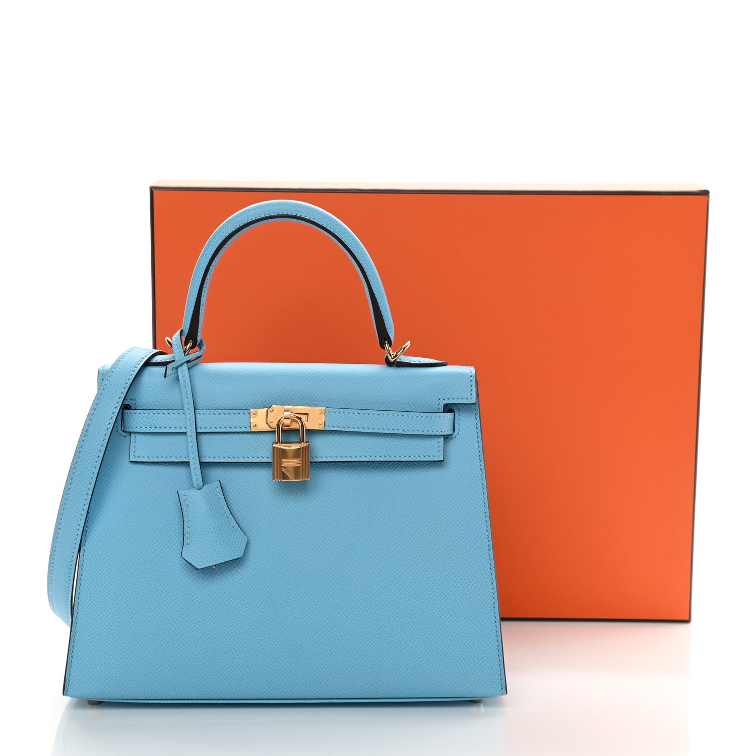 Hermes Epsom Kelly Sellier 25 Celeste 10 of 10