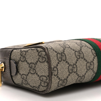 Gucci GG Supreme Monogram Web Small Ophidia Belt Bag 85 34 Dark Brown 9 of 10