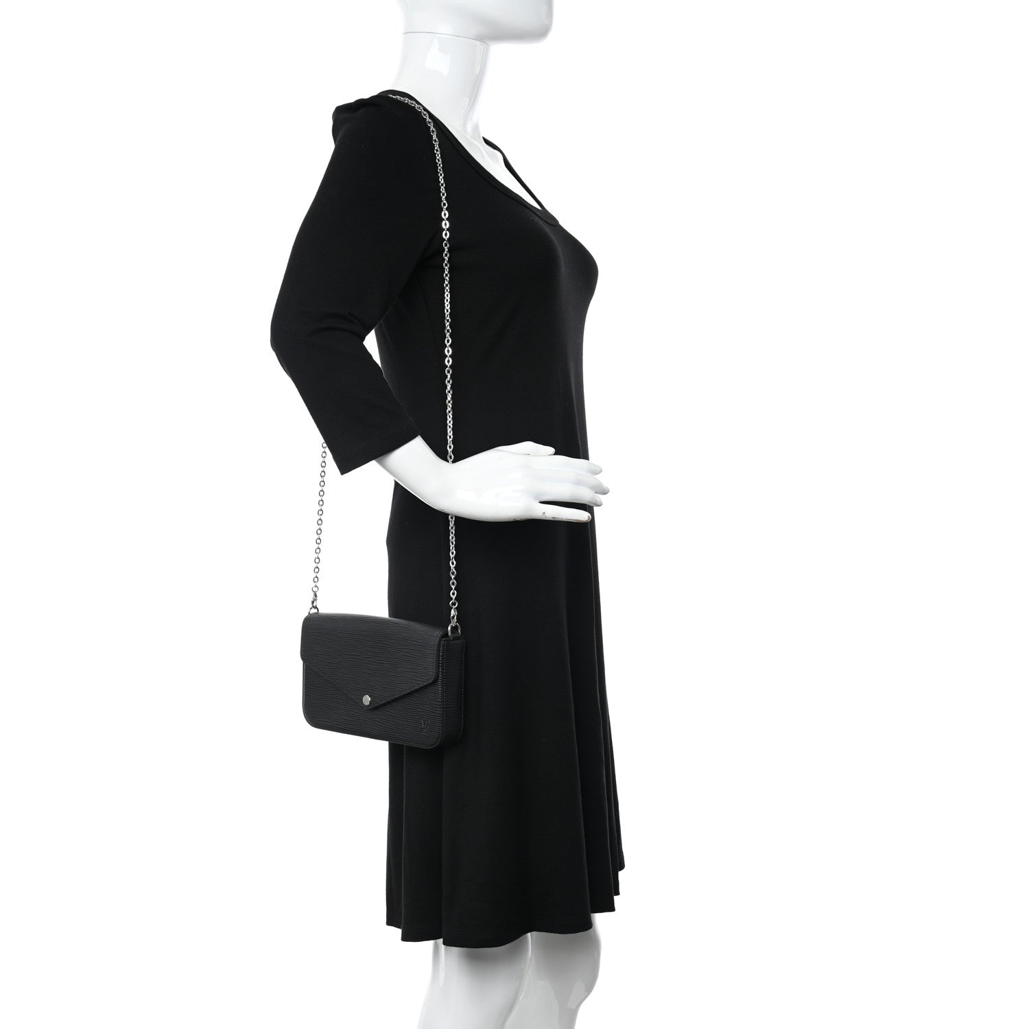 Louis Vuitton Epi Pochette Felicie Black 2 of 10