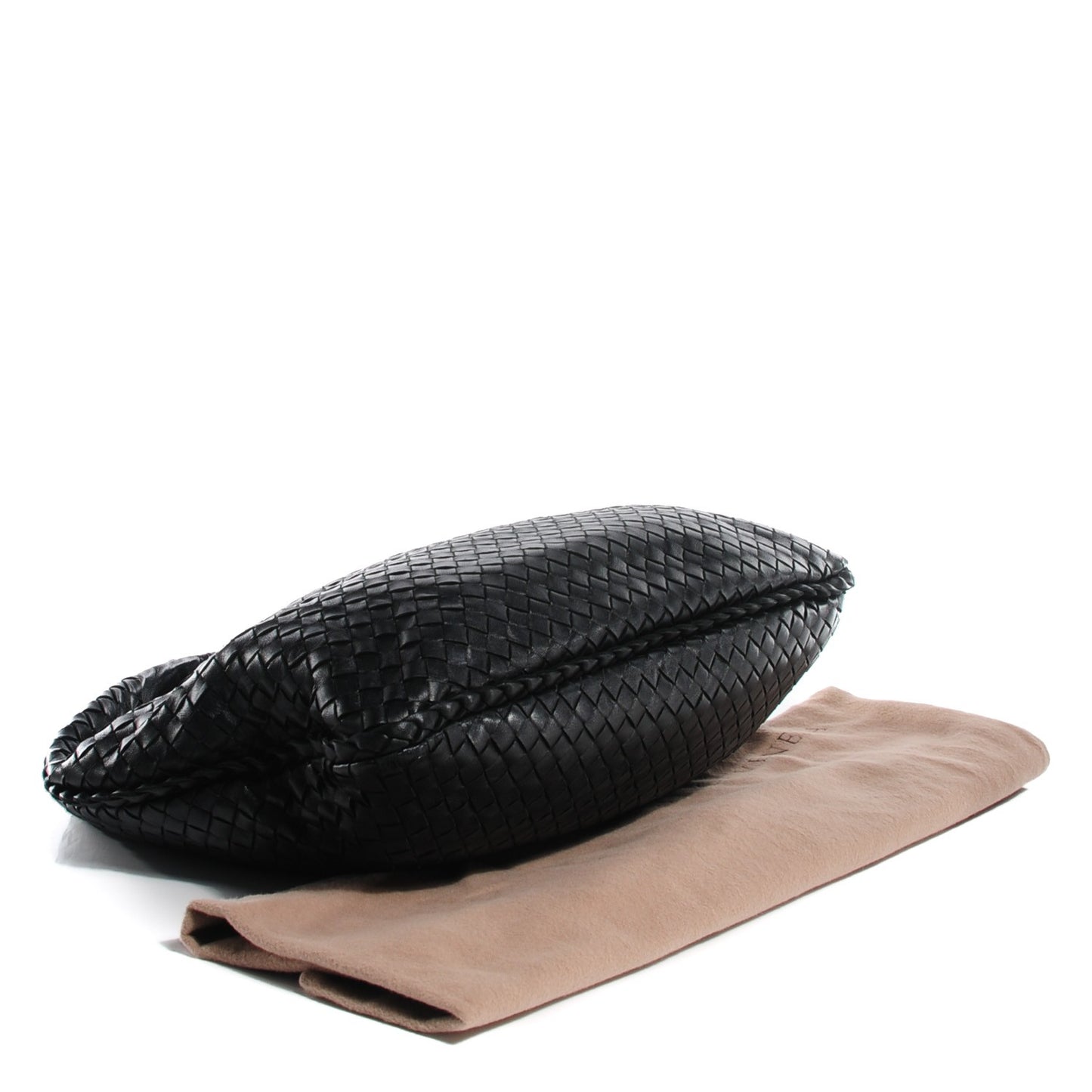 Nappa Intrecciato Medium Veneta Hobo Nero Black