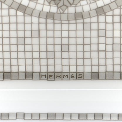 Hermes Porcelain Mosaique Au 24 Sushi Plate Platine 4 of 4