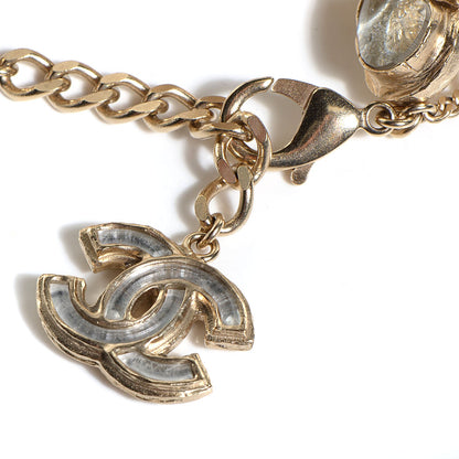 Chanel Pearl Gripoix Flower Chain Ring Bracelet Silver 6 of 6