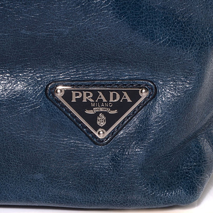 Prada Vitello Shine Tote Denim 10 of 10