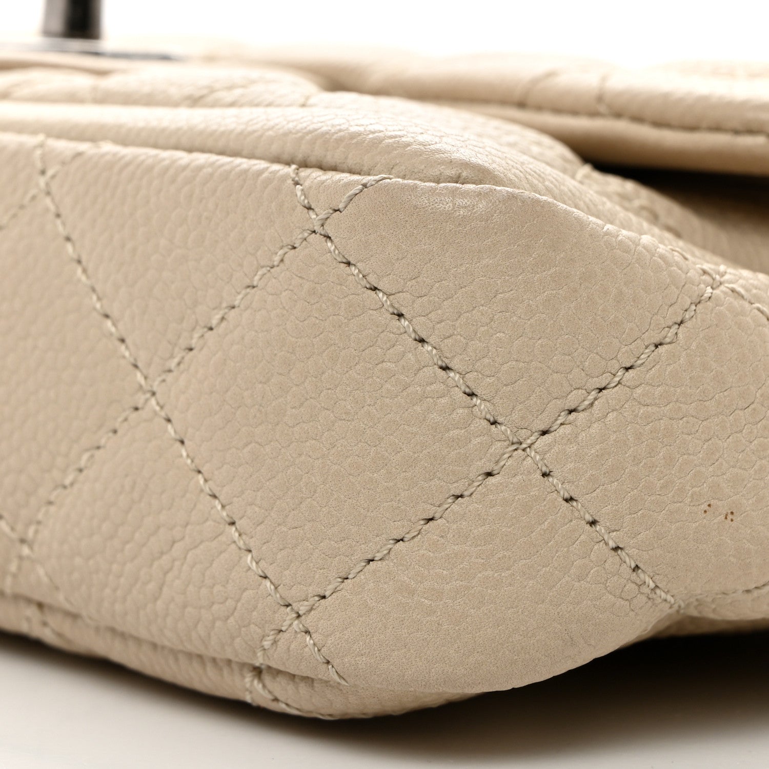 Chanel Caviar Quilted Medium Now and Forever Flap Ivory 10 of 13