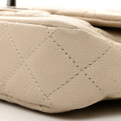 Chanel Caviar Quilted Medium Now and Forever Flap Ivory 10 of 13