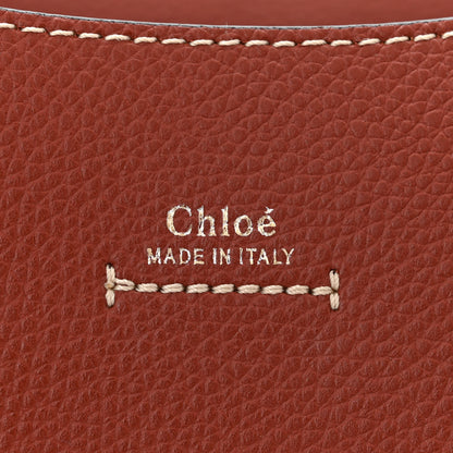 Chloe Grained Calfskin Small Darryl Saddle Crossbody Bag Sepia Brown 6 of 10