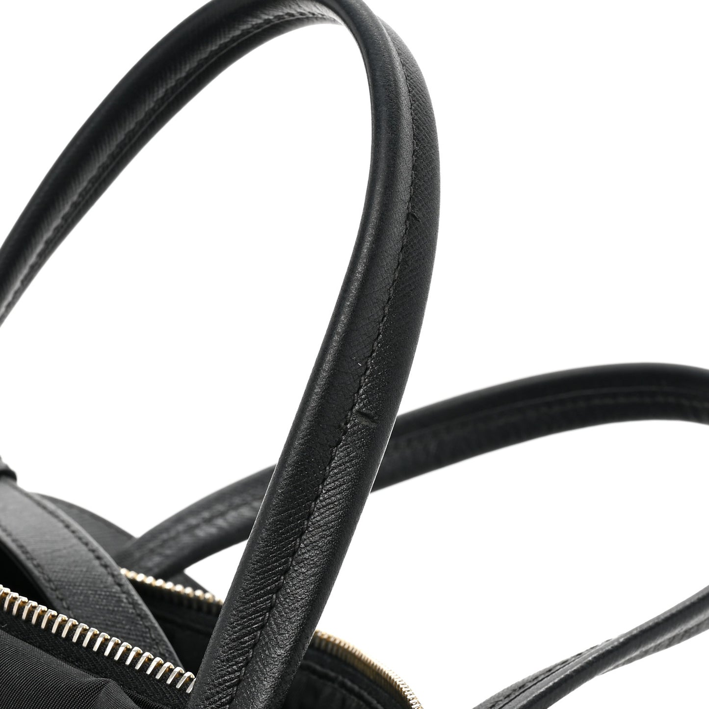 Tessuto Nylon Saffiano Shopping Tote Black