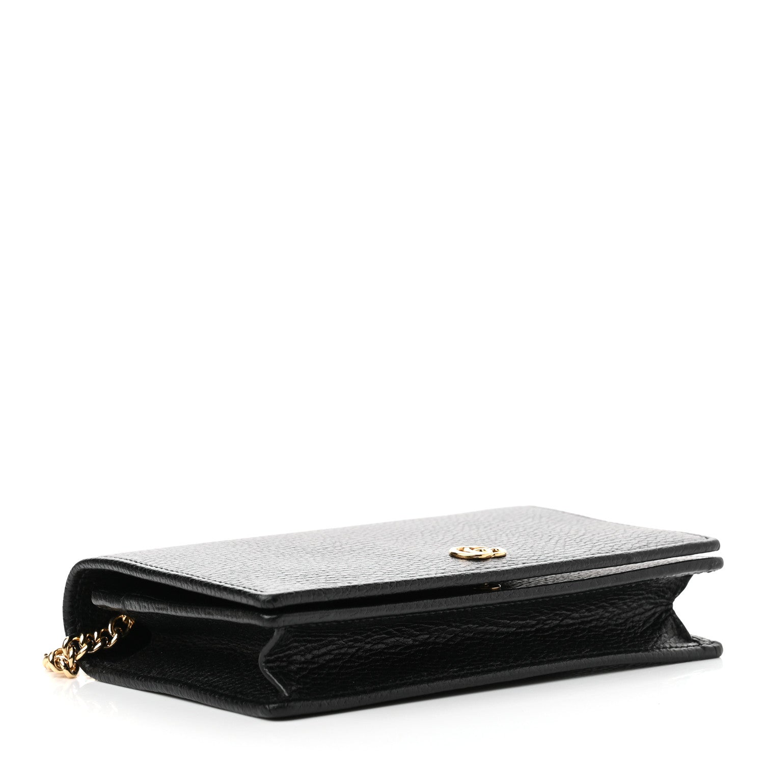 Gucci Calfskin Mini GG Marmont Chain Wallet Black 4 of 10