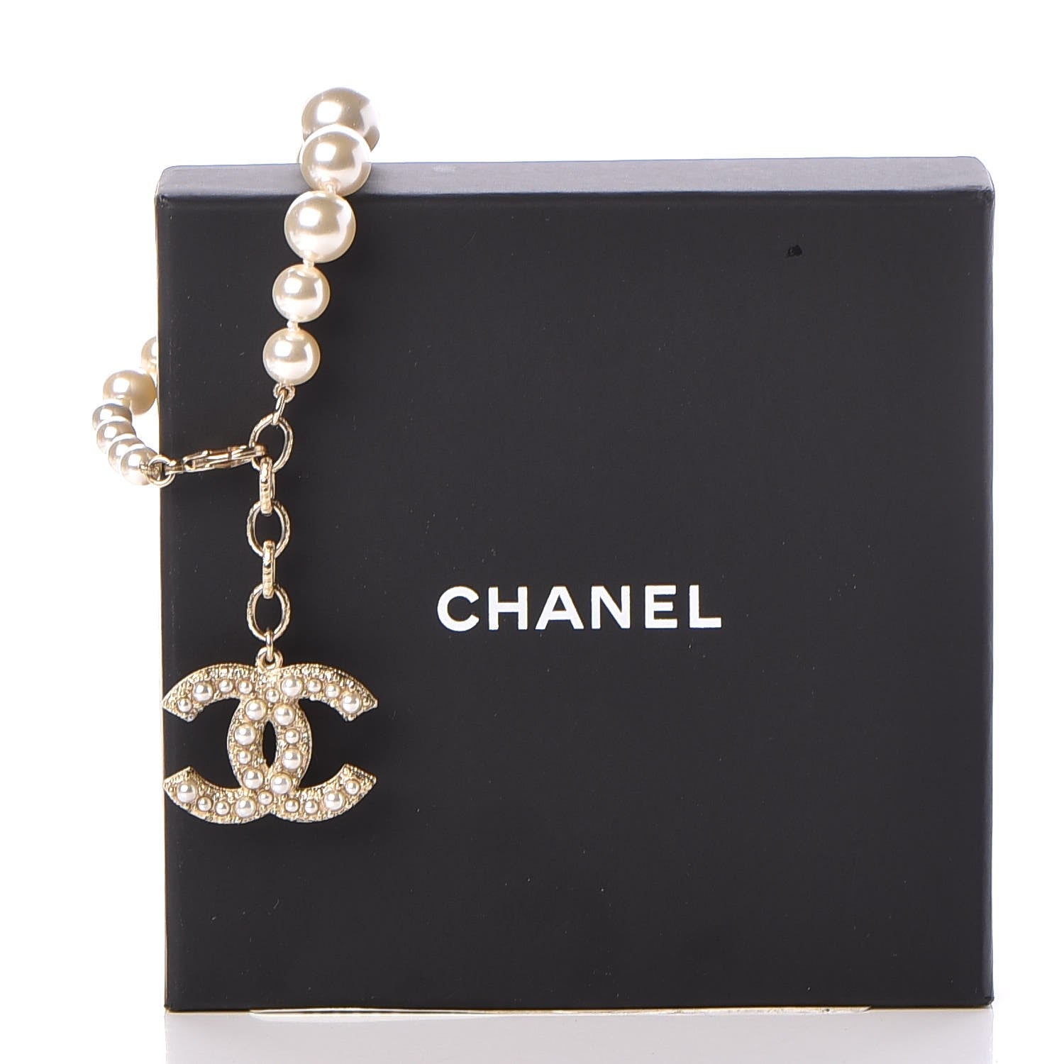 Chanel Pearl Crystal CC Bracelet Gold 5 of 5