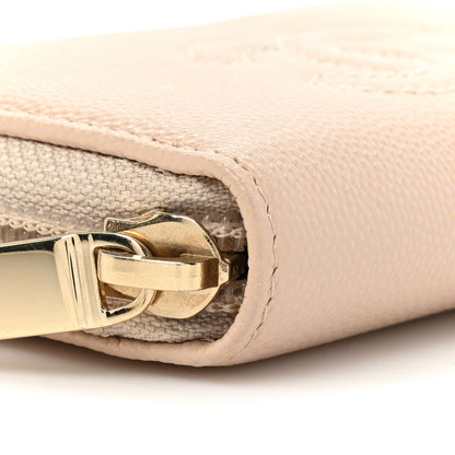 Chanel Caviar Timeless CC Zip Around Coin Purse Beige Clair 15 of 17