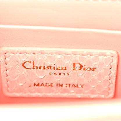 Christian Dior Snakeskin 30 Montaigne Box Bag Rose Clair 6 of 11