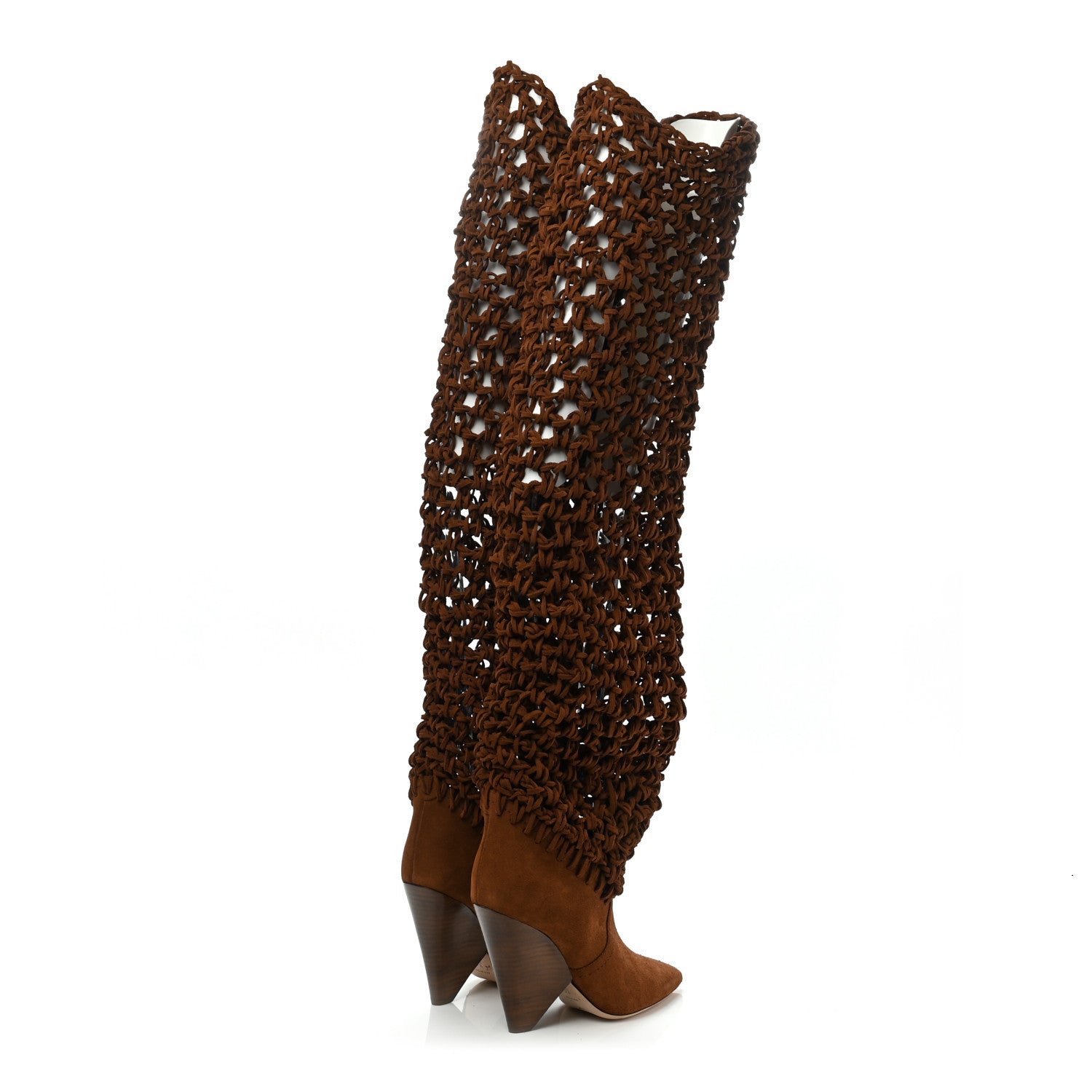 Saint Laurent Suede Twine Soho Niki 105 Thigh High Boots 36 Light Land 4 of 6