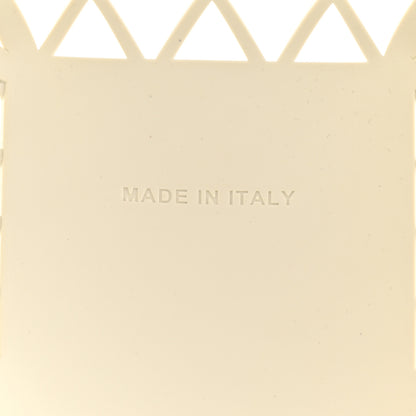 Fendi Recycled Plastic Vitello Liberty Matte Small Fendi Basket White Ice Miele Scuro 6 of 13