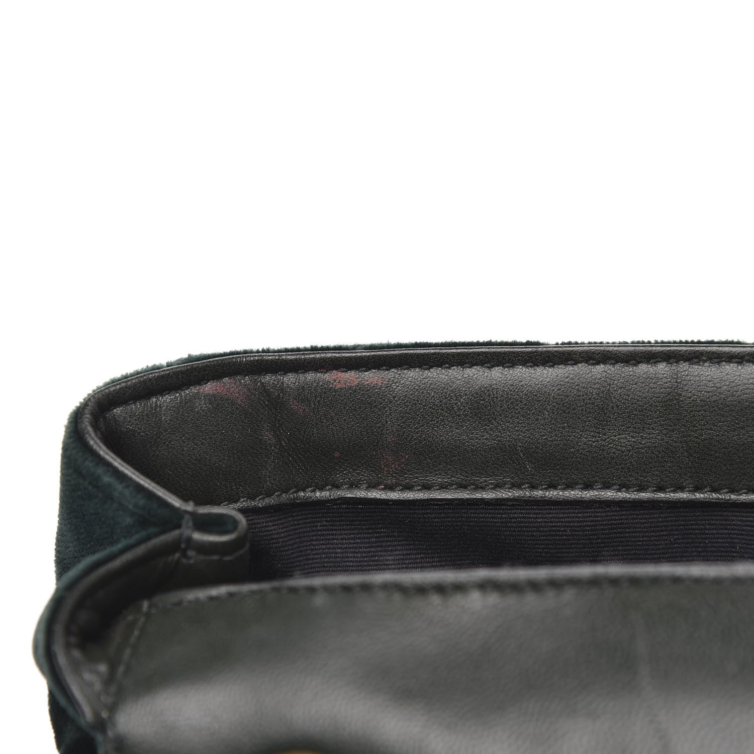 Saint Laurent Velvet Matelasse Chevron Medium Monogram Chain Bag New Dark Green 18 of 19