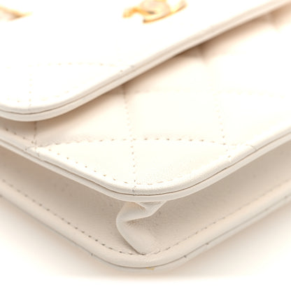 Chanel Lambskin Quilted Pearl Crush Clutch With Chain White 8 of 9