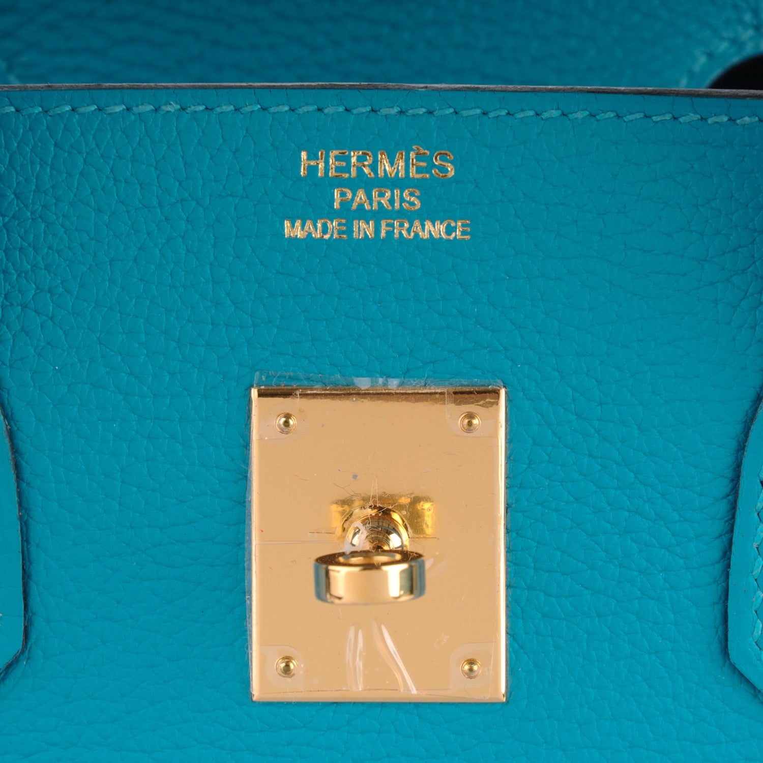 Hermes Taurillon Clemence Birkin 35 Turquoise 10 of 23