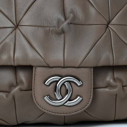 Chanel Lambskin Quilted Jumbo Origami Soft Squares Flap Khaki 8 of 10