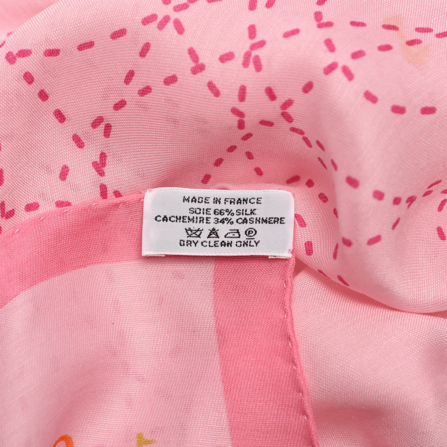 Hermes Cashmere Silk Fils Conducteurs Scarf 70 Violine Rose Pale 7 of 7