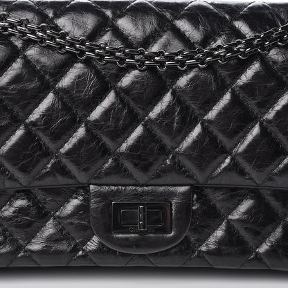 Chanel Metallic Aged Calfskin Quilted 2.55 Reissue 225 Flap So Black 14 of 15