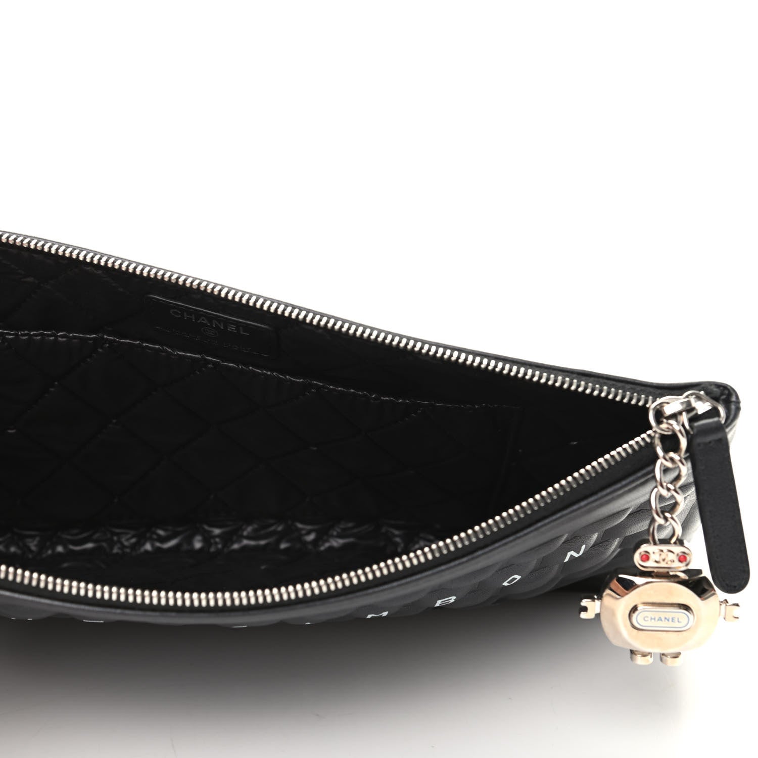 Chanel Metallic Calfskin Keyboard Pouch Black 5 of 9